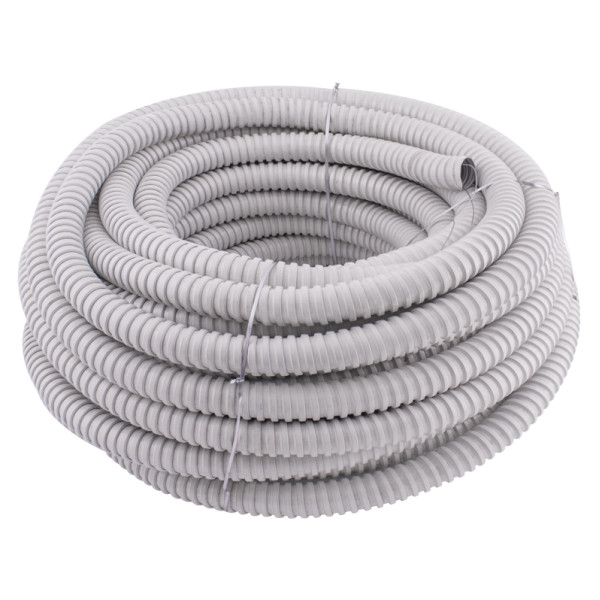 Изолированный оцинкованный металлорукав E.Next Ø22мм с протяжкой 10м (РЗ-Ц-П-2210)