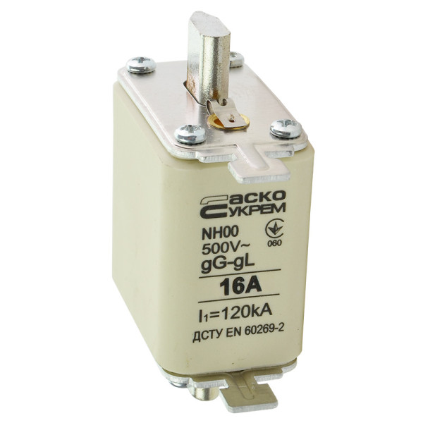 Запобіжник Аско-Укрем NH00 16A gG (A0050010008) - фото №1