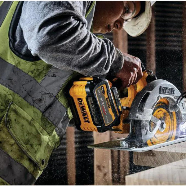 Акумуляторна дискова пила безщіткова DeWALT DCS573NT FLEXVOLT ADVANTAGE XR Li-lon 18В Ø190х30мм 5500об/хв - фото №11
