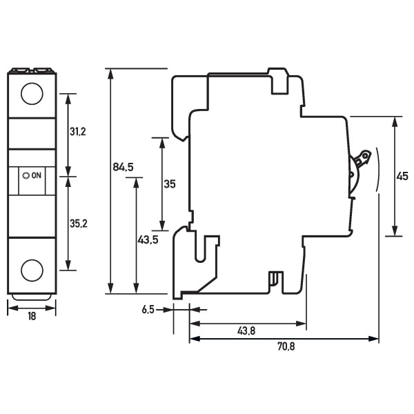 Автоматический выключатель Doepke DLS 6HSL C6-1 - фото №1
