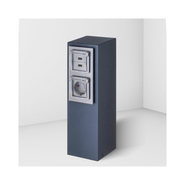 Столбик с розетками Imperium Light 754231.68.08 Porta IP44 Графитовый - фото №1