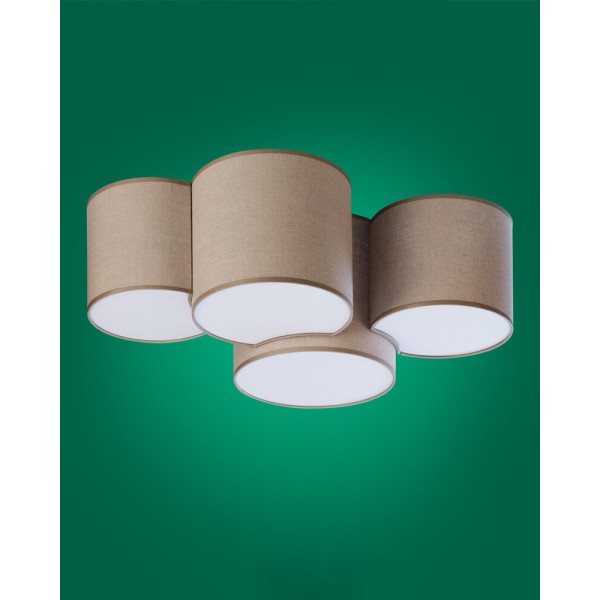 Люстра TK Lighting 6592 Mona E27 4x15W IP20 бежевая - фото №2