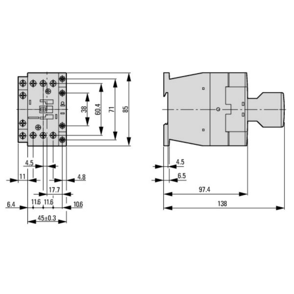 Контактор Eaton Moeller DILM32-01 (230V50HZ,240V60HZ) - фото №5