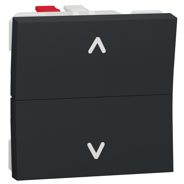 Двоклавішний вимикач Schneider Electric NU320754 для жалюзі (схема 4) 6А 2М (антрацит)