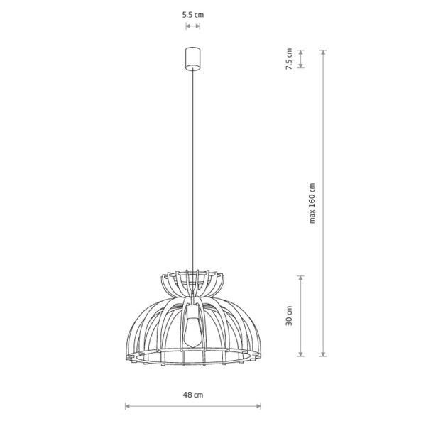 Подвесной светильник, люстра Nowodvorski 10572 Kymi C E27 1x25W IP20 бежевый - фото №4