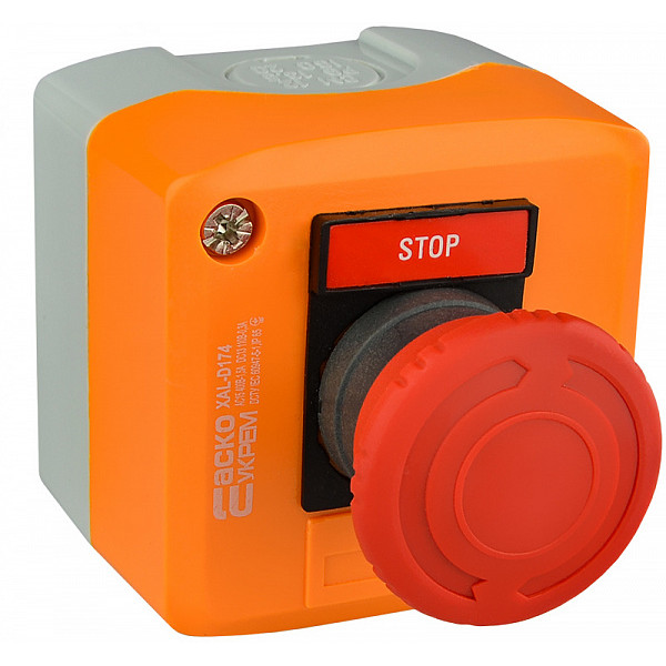 Одномісний пост Аско-Укрем XAL-D174 «Аварійний Стоп» (A0140020057) - фото №2