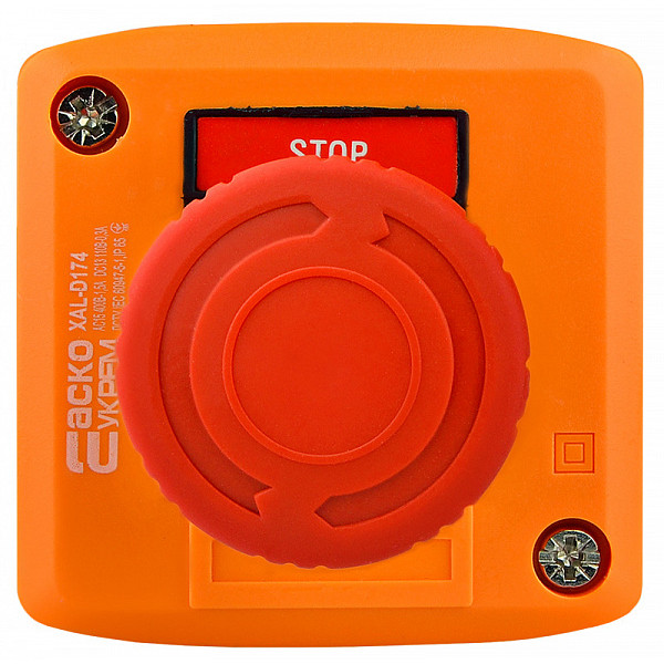 Одномісний пост Аско-Укрем XAL-D174 «Аварійний Стоп» (A0140020057) - фото №3