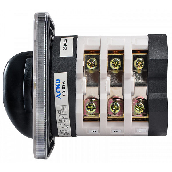 Пакетный переключатель Аско-Укрем ПКП Е9 1-0-2 3 полюса 63А/3.833 (A0110010026) - фото №2