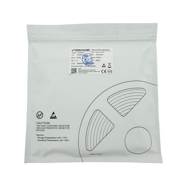 LED лента RISHANG COB-24V-IP20 10W 1000Lm 3000K 5м (RM0829EC-WW) - фото №1
