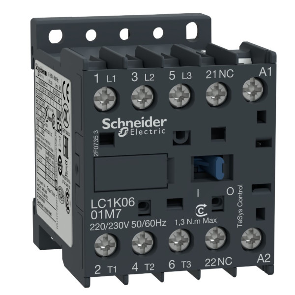 Контактор Schneider Electric TeSys K LC1K1601M7 3P 16A 220В