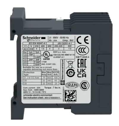 Контактор Schneider Electric TeSys K LC1K1601M7 3P 16A 220В - фото №1