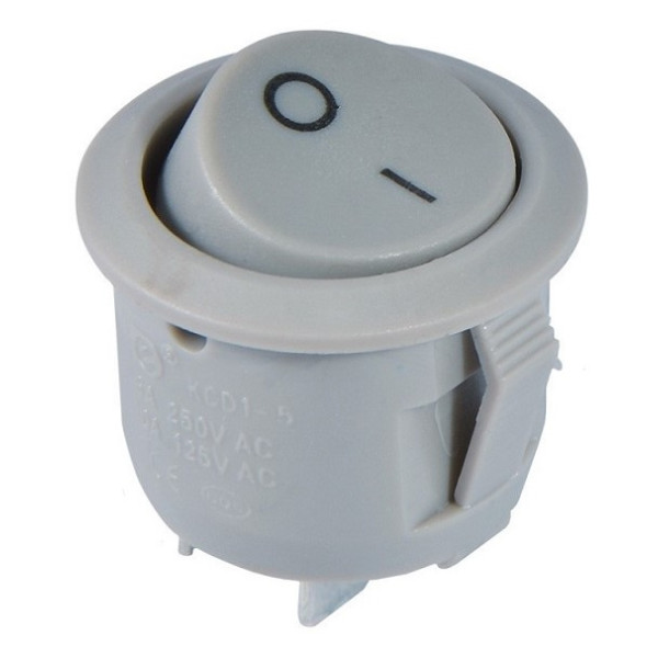 Переключатель TNSy KCD1-5-101 Grey/Grey круглый серый (TNSy5500715)