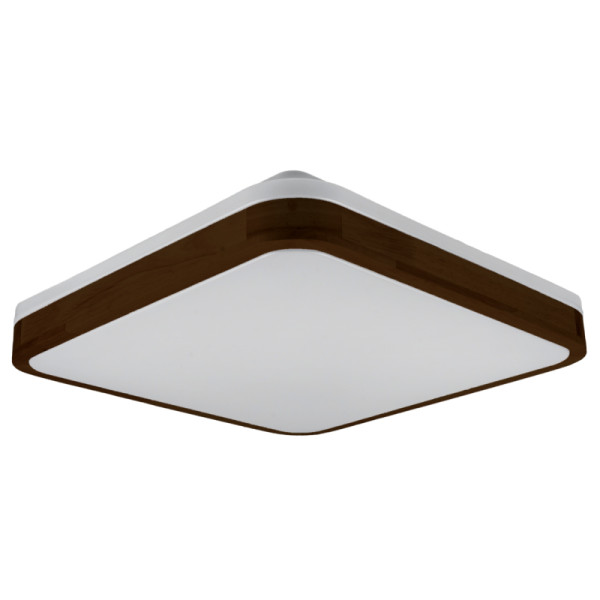 Матовий світильник Vestum GLOW 60Вт 391x391x65мм 3000К-6500К махагон