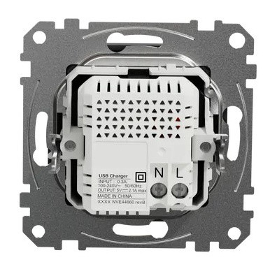 USB розетка Schneider Electric Sedna Design & Elements A+A 2,1A черная SDD114401 - фото №3