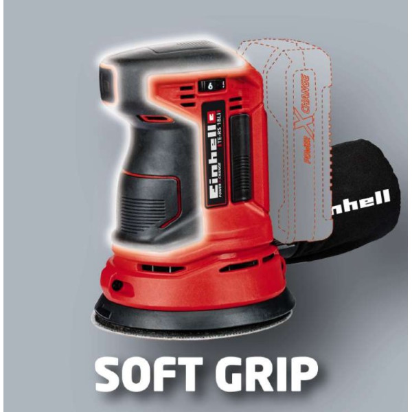 Ексцентрикова шліфувальна машина Einhell TE-RS 18 Li-Solo (4462010) - фото №2
