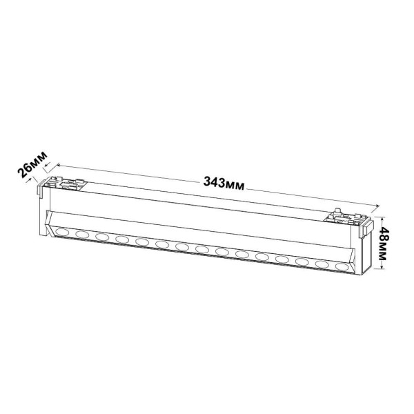 Магнітний трековий світильник UST-GR 18W 4000K 48V IP20 білий Violux ( 320013 ) - фото №1