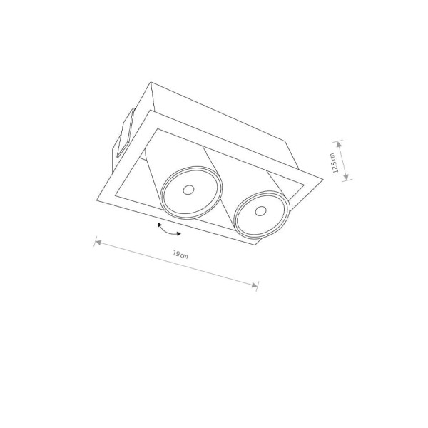Точечный светильник Nowodvorski 38938 Eye mod GU10 2x35W IP20 Wh - фото №3