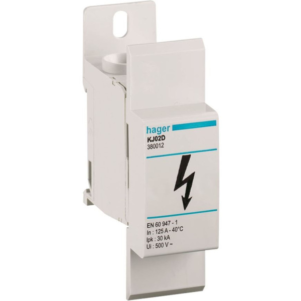 Блок розгалужувальний Hager 125A (вхід 1х35мм2+1х16мм2; вихід 6х16мм2) - фото №1