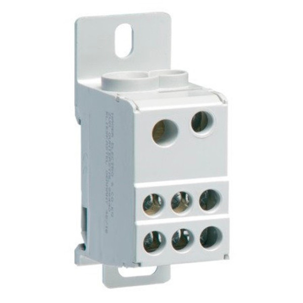 Блок розгалужувальний Hager 125A (вхід 1х35мм2+1х16мм2; вихід 6х16мм2) - фото №3