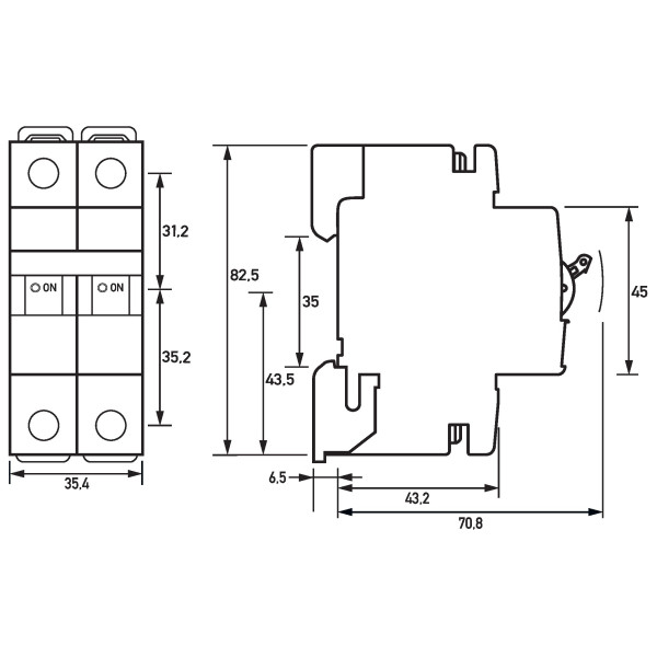 Автоматический выключатель Doepke DLS6i B32-2 - фото №5