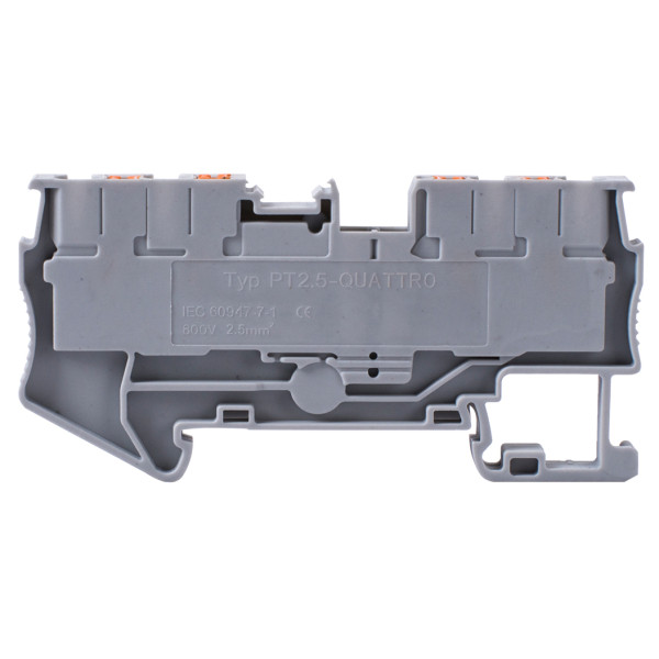 Наборная клеммная колодка E.Next e.tc.din.spring.2,5.2-2 на DIN-рейку 4 контакта (s070010) - фото №1