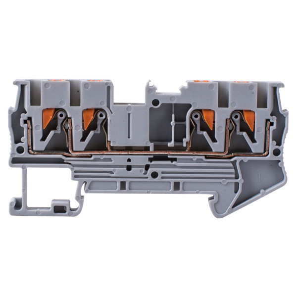 Наборная клеммная колодка E.Next e.tc.din.spring.2,5.2-2 на DIN-рейку 4 контакта (s070010) - фото №2