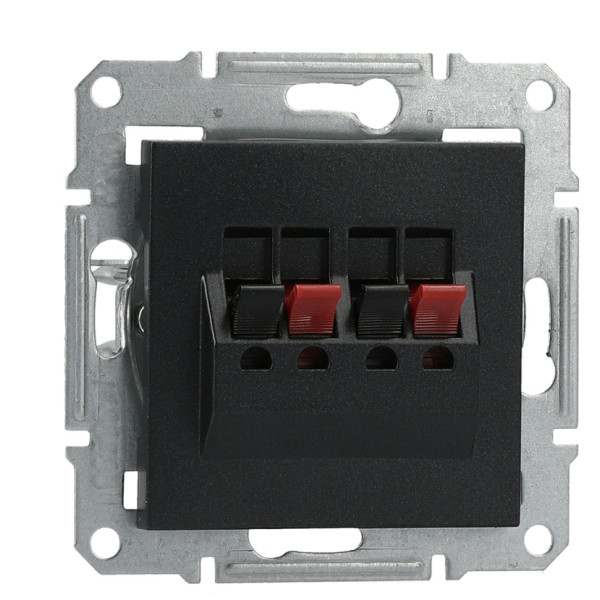 Аудіорозетка без рамки антрацит Asfora, EPH5700171