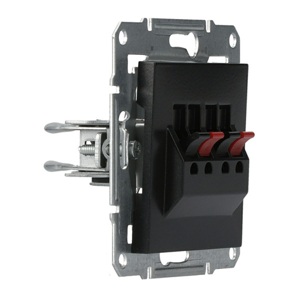 Аудіорозетка без рамки антрацит Asfora, EPH5700171 - фото №1