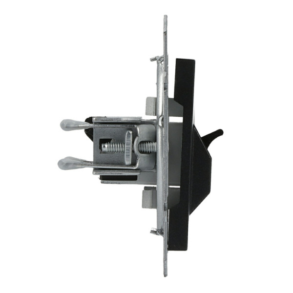 Аудіорозетка без рамки антрацит Asfora, EPH5700171 - фото №2