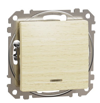 Переключатель Schneider Electric Sedna Design & Elements с подсветкой береза SDD180106L