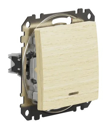 Переключатель Schneider Electric Sedna Design & Elements с подсветкой береза SDD180106L - фото №1