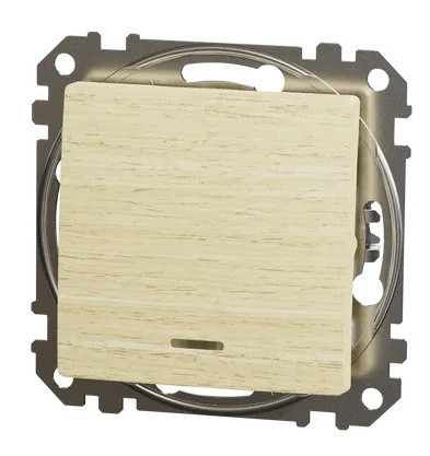 Переключатель Schneider Electric Sedna Design & Elements с подсветкой береза SDD180106L - фото №4