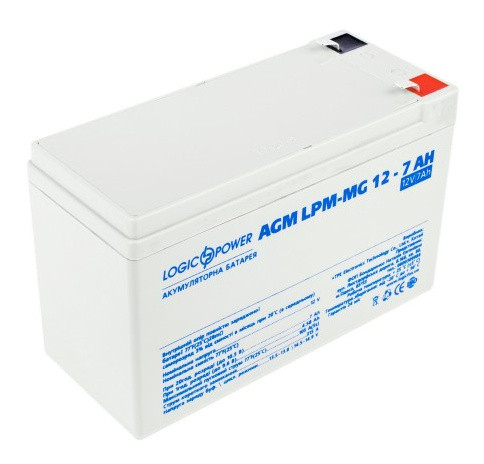 Акумулятор LogicPower AGM LPM-MG 12-7 AH 12В