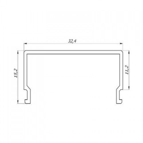 Рассеиватель прямоугольный для ЛСО/ЛСС, 2 метра (РСП_2) - фото №1