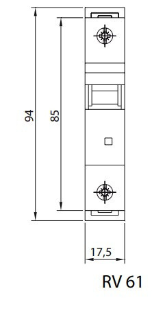 Модульный выключатель SEZ RV61 25A (RV61_25A) - фото №2