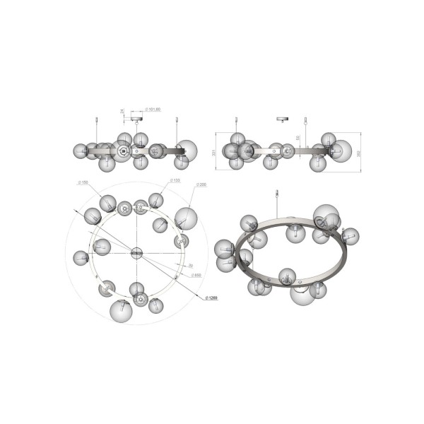 Люстра Pikart 33108-4 G9 15x60W IP20 - фото №1