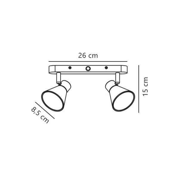 Светильник поворотный, спот Nordlux 45770101 Eik GU10 2x35W IP20 белый - фото №2
