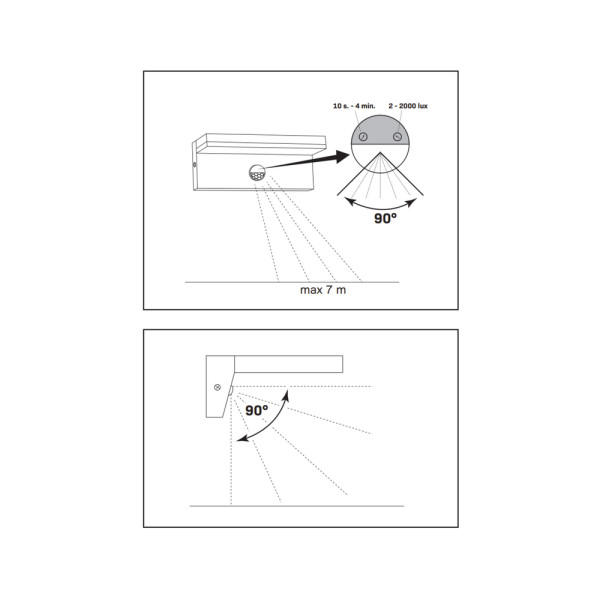 Вуличний світильник з датчиком руху Goldlux 324054 Tesa Led 1x10W 4000K 1100Lm IP54 BK - фото №4