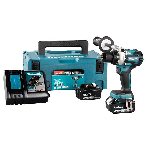 Акумуляторний дриль-шурупокрут Makita DDF486RTJ LXT 18В 5Аг з 2 акумуляторами DC18RC - фото №2