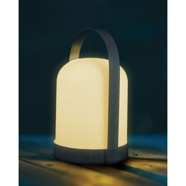 Настольная лампа на батарейках Goldlux 330642 Minorka LED 1x0.3W 3000К+RGB IP20 белая - фото №1