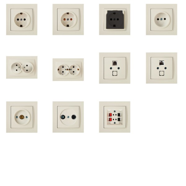 Розетка Nilson Thor кремовая компьютерная CAT5e RJ45 ( 27121044 ) - фото №1