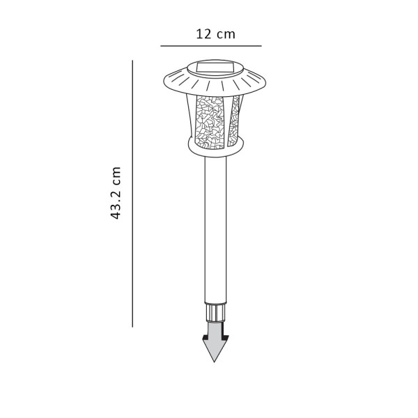 Вуличний світильник на сонячній батареї Goldlux 325419 Bolton LED 4000K IP44 чорний - фото №2