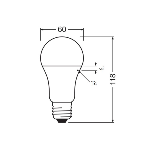 Світлодіодна лампочка Osram 4058075630239 E27 1x10W 3000K 1055Lm IP20 - фото №3