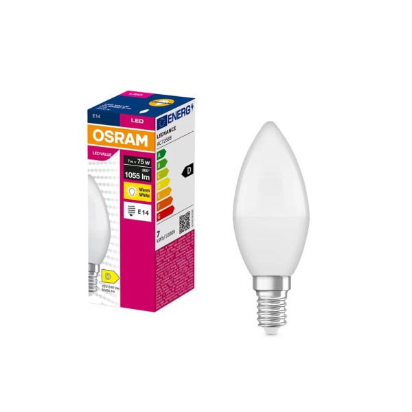 Світлодіодна лампочка Osram 4099854545528 E14 1x7W 3000K 1055Lm IP20 - фото №2