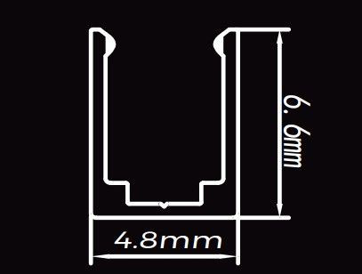 Алюмінієвий профіль COLORS для неона NMS0306 (AS-NMS0306A-1000), 1м - фото №1