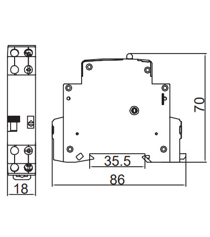 Імпульсне реле NOARK Ex9JU-16/1P 16А 230В AC (110261) - фото №2