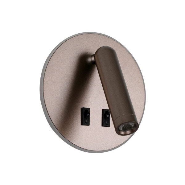 Бра, настенный светильник Italux WL-53742-1-CF Furla LED 1x8W 3000K 516Lm IP20 коричневый