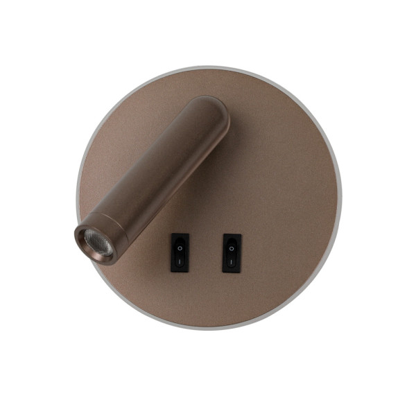 Бра, настенный светильник Italux WL-53742-1-CF Furla LED 1x8W 3000K 516Lm IP20 коричневый - фото №1