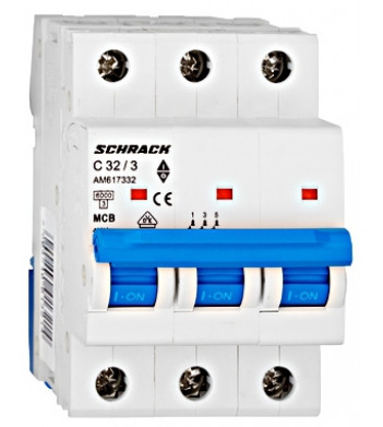 Автоматичний вимикач 32А 3P 6кА, Schrack Technik