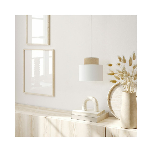 Підвісний світильник, люстра Tk Lighting 10078 Duo Juta E27 1x15W IP20 Білий - фото №3